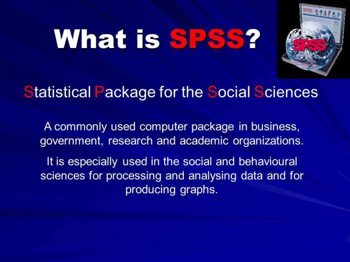 What is SPSS and how to use it