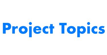 (PDF) Project Topics, Ideas, and Research Papers